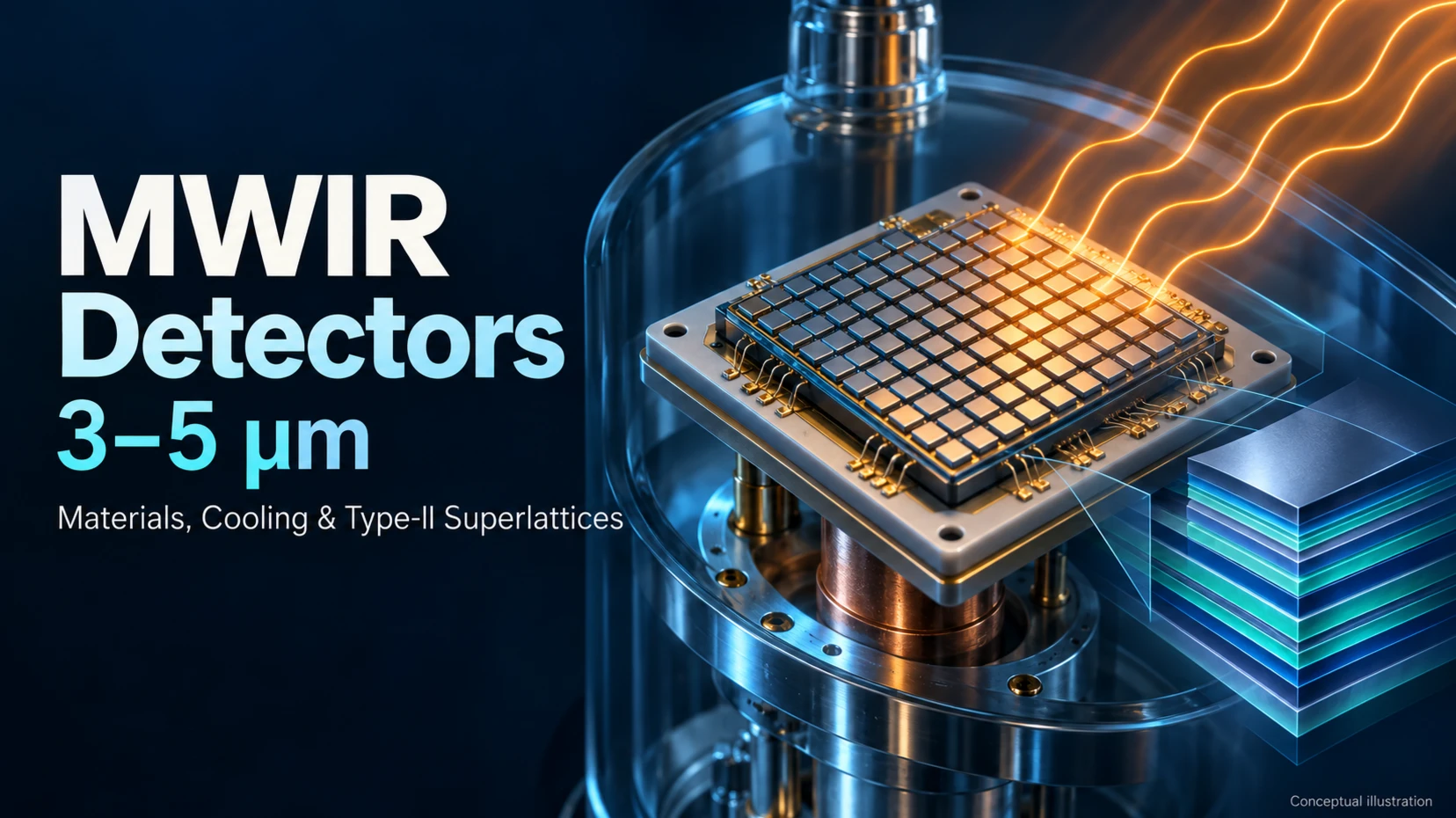 MWIR 3–5 μm Detectors: Materials, Cooling, and Type-II Superlattices